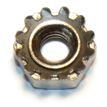 Midwest Fastener External Tooth Lock Washer Lock Nut, #8-32, 18-8 Stainless Steel, Not Graded, 20 PK 33783